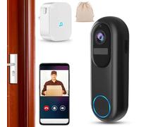 Halovision Doorbell Camera - 2K Wireless Doorbell, Motion Detection Doorbell Camera with 360° View & 120-Day Battery Life, AI Human Detection, Night Vision, Two-Way Talk, IP65 Weatherproof (Black)