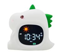 HALSSY Réveil Enfant éducatif Dinosaure - Veilleuse LED - Horloge Pédagogique Jour et Nuit - Programmable Jour de la Semaine - Lumière bébé - Veilleuse Enfant garçon - idée Cadeau 3 Ans