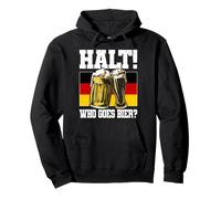 Halt Who Goes Bier Drapeau Allemand Humoristique Bière Humour Sweat à Capuche