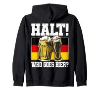 Halt Who Goes Bier Drapeau Allemand Humoristique Bière Humour Sweat à Capuche