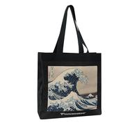 Halta Definition - Sac fourre-tout en tissu imprimé avec une œuvre d'art de Hokusai, avec poche intérieure, spacieuse et idéale pour contenir des objets personnels, 35 x 44H x 15 cm, vague