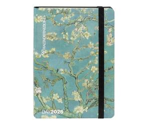 HALTADEFINITION Agenda 2026 avec couverture imprimée avec une œuvre d'art de Monet, fermeture élastique, double signet et 352 pages, 11 x 15,3 cm, branche