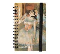 HALTADEFINIZIONE - Agenda Hebdomadaire 12 Mois, Agenda 2026 avec Couverture Imprimée d'une Œuvre d'Art, Fermeture Élastique, Double Signet et 352 Pages, 9x13 cm, Ballerina