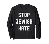 Halte à la Haine juive Soutenez Lives Matter Jew Pride Stop Hate Manche Longue