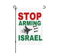 Halte à l'armement d'Israël ! Drapeaux Libérez Gaza ! Drapeau palestinien 30 x 45 cm (12 x 18 pouces) - Panneau double face - Sans mât