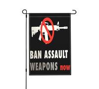 Halte Aux Armes À Feu ! Interdisons Les Armes D'Assaut Maintenant ! Halte À La Violence ! Message Inspirant Drapeaux Avec Œillets Bannière Décoratif Drapeaux De Jardin Pour Fêtes 30X45cm