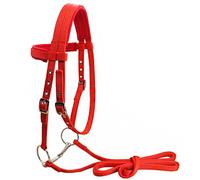 Halter De Cheval Réglable Doux Avec Licou En Nylon,Équipement D'équitation D'hiver,Snap De Gorge,Compétition,Sourire,Sport,Horreur - Type Red L