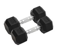 Haltère 30 kg Fonte ensemble d'haltères haltère hexagonal vidaXL