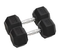 Haltère 30 kg Fonte ensemble d'haltères haltère hexagonal vidaXL