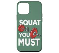 Haltère avec Citation Amusante Squat You Must Gym Workout Powerlifting Coque pour iPhone 12 Mini