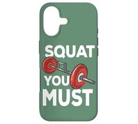 Haltère avec Citation Amusante Squat You Must Gym Workout Powerlifting Coque pour iPhone 17