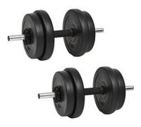Haltères 14 pcs 20 kg Poids Barres Disques Fitness Musculation Biceps vidaXL