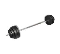 Haltère Curl avec Poids Disques à Revêtement Plastique Gymnase Sport vidaXL
