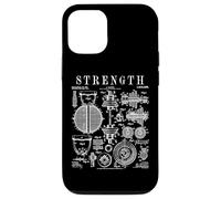 Haltère de Gym Fitness Haltère Kettlebell Vintage imprimé Verni Coque pour iPhone 12/12 Pro