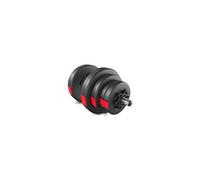 HOP-Sport® Haltères de Musculation bitumineux 20 et 40 kg, kit avec Barres d'haltères Courtes et Un Jeu de disques en Plastique