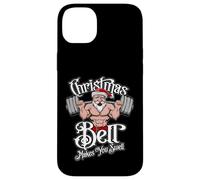 Haltère de Noël avec Citation Amusante du Père Noël Coque pour iPhone 14 Plus