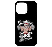 Haltère de Noël avec Citation Amusante du Père Noël Coque pour iPhone 14 Pro Max