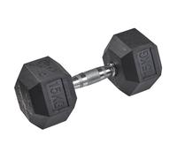 Haltère en caoutchouc HEX Tanga sports Argenté 15 kg