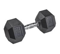 Tanga Sports Haltère en caoutchouc HEX Argenté 20 kg Unisexe