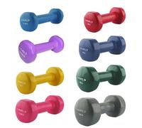 Haltère en vinyle - HMS - 4 kg - Noir - Compact - Portable - Prise en main confortable - Protège sols