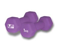 Haltère hexagonal recouvert de néoprène UFE Urban Fitness (x2) Violet 1 kg