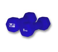 Haltère hexagonal recouverts de néoprène UFE (x2) Bleu 2x5 kg