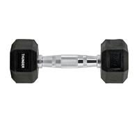 Haltère Hexagonal THUNDER® 2,5 kg | Acier | Revêtement Caoutchouc | Antidérapant | Individuel | Noir | Usage Domestique