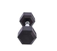 Haltère hexagonale en caoutchouc Livepro Noir 22,5 kg