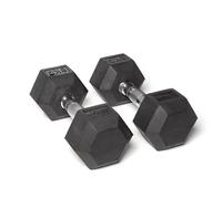 Olive Media Haltère hexagonale Olive Hex 17,5 kg Argenté