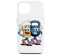 Haltere Kettlebell Bière Ami Fitness Soirée Drôle Coque pour iPhone 13