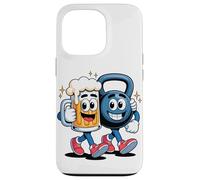 Haltere Kettlebell Bière Ami Fitness Soirée Drôle Coque pour iPhone 13 Pro
