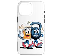 Haltere Kettlebell Bière Ami Fitness Soirée Drôle Coque pour iPhone 16 Pro Max