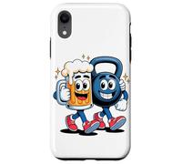 Haltere Kettlebell Bière Ami Fitness Soirée Drôle Coque pour iPhone XR