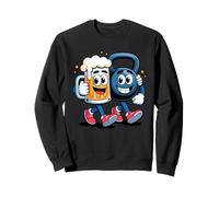 Haltere Kettlebell Bière Ami Fitness Soirée Drôle Sweatshirt
