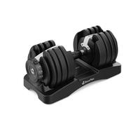 Bowflex SelectTech 52 Haltère réglable 2-24 kg, 5 poids en 1, Sélection rapide brevetée par molette, Composants internes métal, Plateau inclus