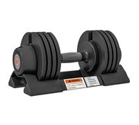 SPORTNOW Haltère réglable poids 3,5kg 6kg 8kg 10kg, avec plateau de rangement et poignée antidérapante, équipement de fitness pour la maison, noir