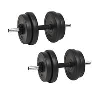 Haltères 14 pcs 20 kg Poids Barres Disques Fitness Musculation Biceps vidaXL