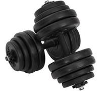 vidaXL Kit d'haltères 30 kg - lot de 2