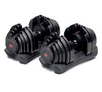 Bowflex Haltère compact à charge variable SelectTech 1090i (prix pour 1 haltère simple réglable de 4,5 à 40,8 kg) Noir/Gris/Rouge