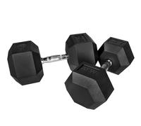 Haltères caoutchouc AFW hexagonaux (paire) - 1kg