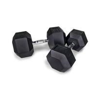 Haltères caoutchouc fitnessdigital hexagonaux (paire) - 1kg