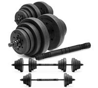 Haltères de musculation - ACTIGET - 20 kg - Réglables - Design compact - Idéal pour entraînement à domicile