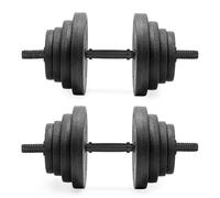 Haltères de musculation - ACTIGET - 2x10 kg - Réglables - Compact - Confortable