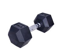 Haltères hexagonales - caoutchouc noir - 10 kg - lot de 2