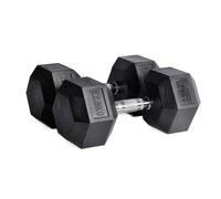 Haltères hexagonaux en caoutchouc Ruster (paire) - 22.5kg