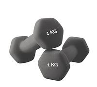 Haltères hexagonaux en néoprène, antidérapants à la maison de remise en forme | Paire de haltères Dipped (2 x 1 KG)