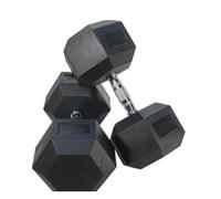 Haltères hexagonaux VENCEDE - 30KG (2X15KG) - Noir - Pour entraînement de la force