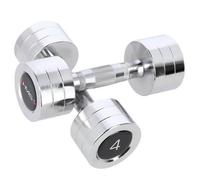 Haltères - HMS - CHD04 - Acier chromé - Poignées striées - Poids de 1 à 10 kg