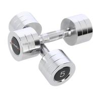 Haltères - Hms - Chd05 - Acier Chromé - Poignées Striées - Lot De 2 Multicolore