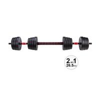 Haltères modulables 2en1 avec barre d'extension 26.5Kg